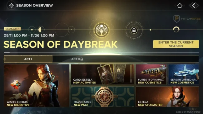 Destiny Rising : Saison 1 - Daybreak