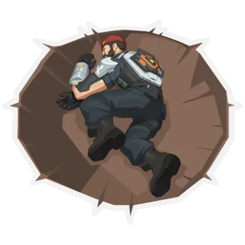 Graffiti Agent à terre