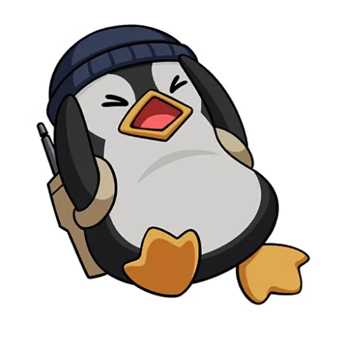 Graffiti Pingouin paniqué