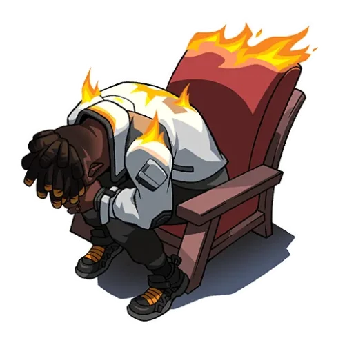 Graffiti Siège en flammes