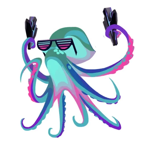 Graffiti Rave de pieuvre